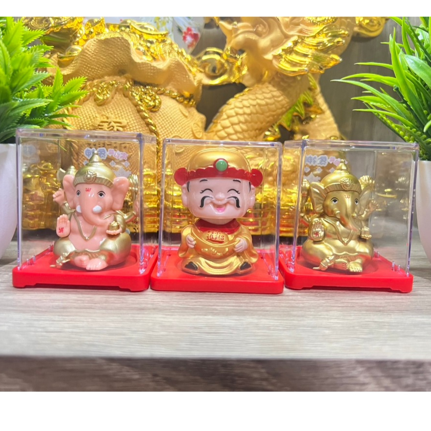 ไฉ่ซิงเอี๊ยพระพิฆเนตรสีทองและสีเนื้อ พร้อมกล่องอะคริลิค
