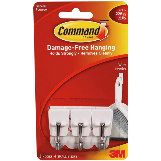 17067 Command™ Utensil Hook 17067 คอมมานด์ ตะขอแกนเหล็กอเนกประสงค์ 1 ชิ้น
