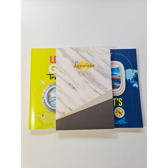 สมุดจด ลายเส้น ปกอ่อน  160x235mm  60แกรม 100 แผ่น  ยี่ห้อ MENGHUA    1 เล่ม คละลาย