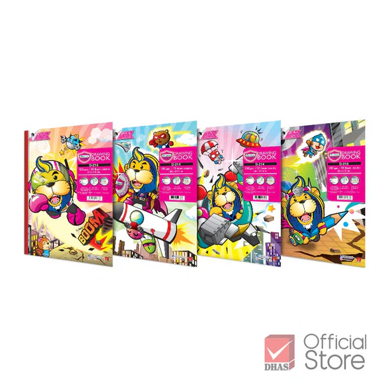 สมุดวาดเขียน Master Art 10 แผ่น 100แกรม  รุ่น D-2 1 เล่ม (คละลาย)