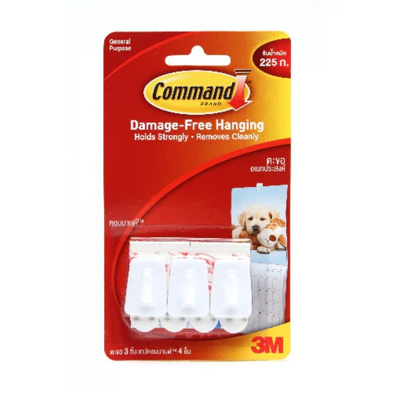 3M command  ตะขอเอนกประสงค์พร้อมเทปกาว รุ่น 17066  Micro Hooks