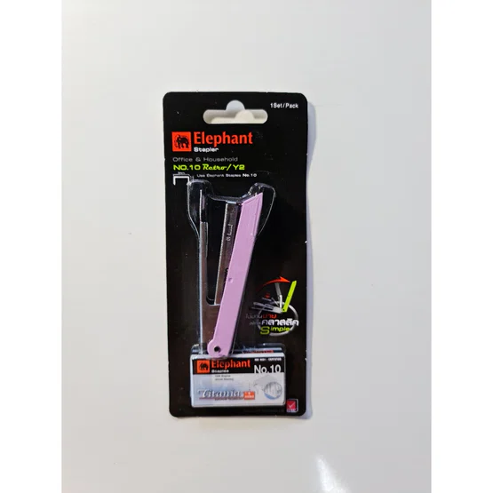 เครื่องเย็บ+ลวดเย็บ Elephant คละสี ตราช้าง รุ่น No.10 Retro/Y2