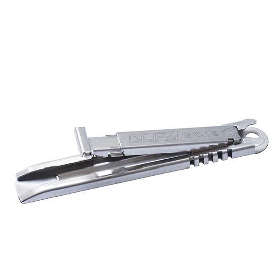 OLFA โอฟ่า รุ่น SK-12 มีดคัตเตอร์เซฟตี้ด้ามสแตนเลส 1 ชิ้น