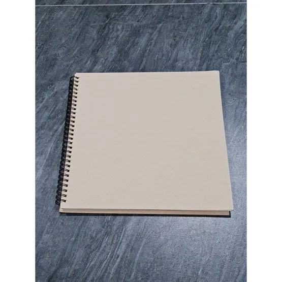 สมุดริมลวด กระดาษน้ำตาล  ขนาด 260x255mm  50แผ่น/เล่ม  ยี่ห้อ IBOOM รุ่น IB1303