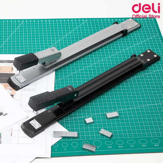 Deli 0334  เครื่องเย็บกระดาษมุงหลังคา ของแท้ 100% Long Reach Stapler  1 ชิ้น