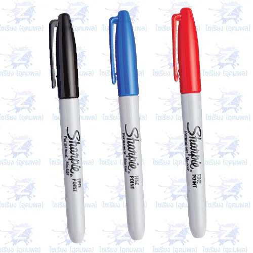 ปากกามาร์กเกอร์ ชาร์ปี้ Sharpie แพ็ค 3ด้าม น้ำเงิน , แดง , ดำ