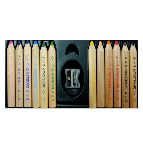 สีไม้สั้น แท่งจัมโบ้ 12 สี ตรา Master Art Jumbo Coloured Pencils