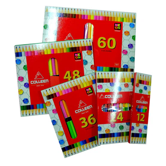 สีไม้ยาว 2หัว 12 สี ตรา Colleen No.787 Coloured Pencils