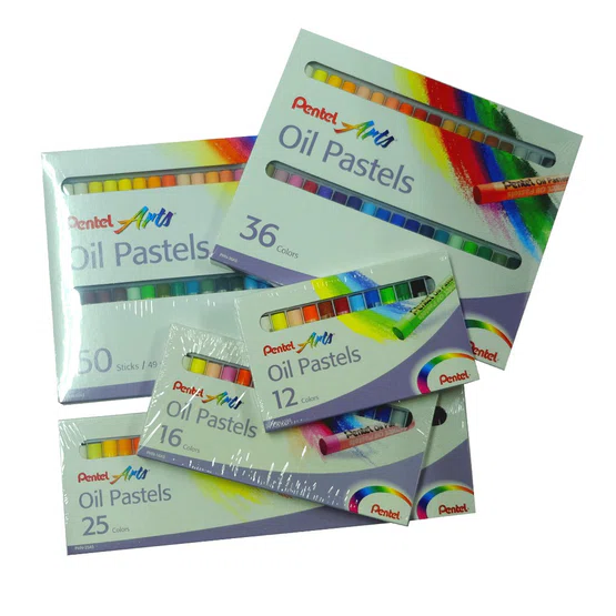 สีชอล์ก 16 สี ตรา Pentel Oil Pastels PHN-16AS