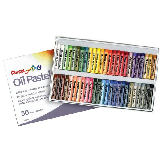 สีชอล์ก 50 สี ตรา Pentel Oil Pastels PHN-50AS