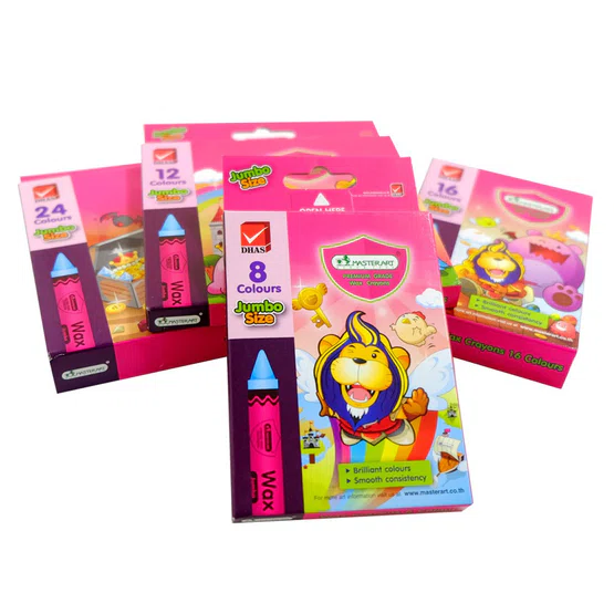 สีเทียน ขนาดจัมโบ้ 24 สี ตรา Master Art Wax Crayons