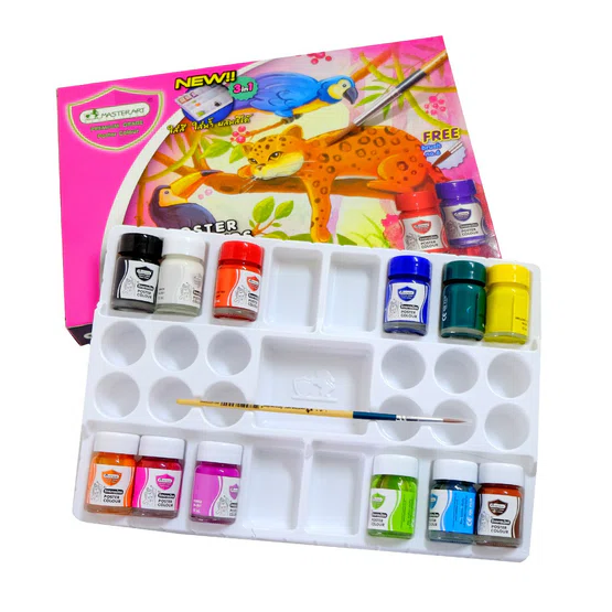 ชุดสีโปสเตอร์ 12 สี ตรา Master Art ชุดจิตกรน้อย Poster Colour Set