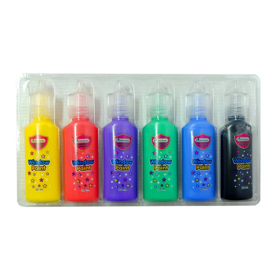 ชุดสีทากระจก 6 สี ตรา Master Art Window paints