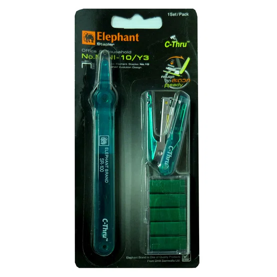 ชุดอุปกรณ์เย็บกระดาษ mini-10/Y3 ตราช้าง stapler