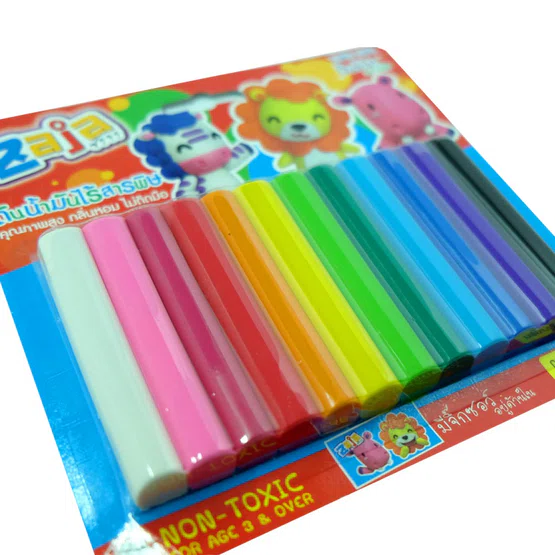 ดินน้ำมัน Zaja 12 สี ธรรมดา modeling clay ZJ/T200