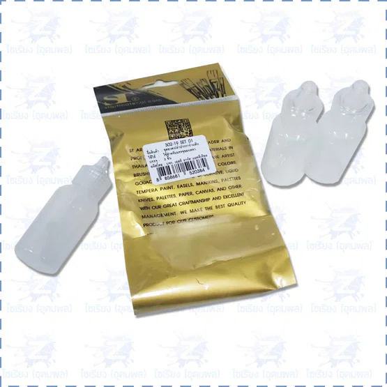 ชุดขวดเปล่า ขวดกาวร่างเส้น 18 ml. ชุด 3 ขวด ST 302-19