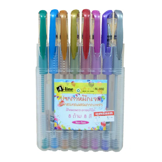 ชุดปากกาหมึกเจล 8 สี A-line gel pen