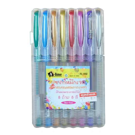 ชุดปากกาหมึกเจล 8 สี A-line gel pen