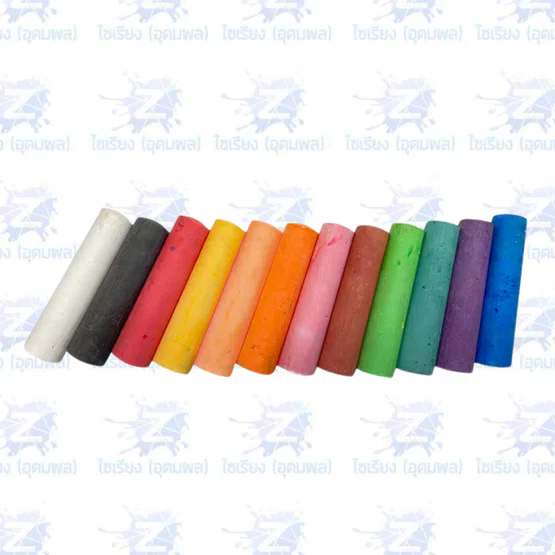 Hi Chalk ชอล์คเขียนพื้นจัมโบ้ กระปุก 20 สี คละสี Kidart
