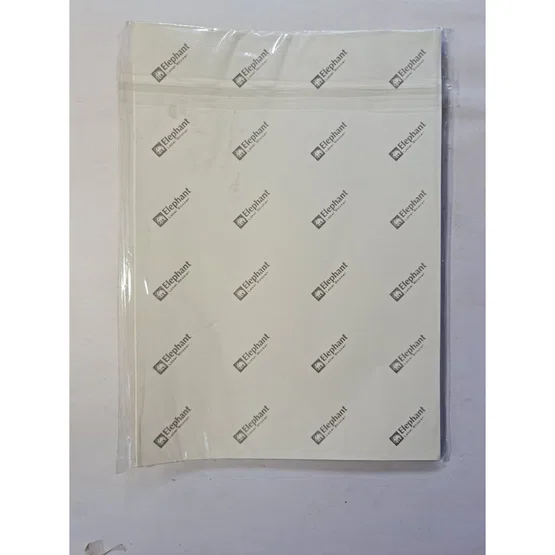 สติกเกอร์ตราช้าง A4 สีเงิน เนื้อมัน ( 1 แพ็ค / 30 แผ่น )  Silver sticker label