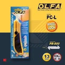 มีดคัตเตอร์ OLFA PC-L (P-800)  ตัดแผ่นอะคริลิค/พลาสติก/ลามิเนต