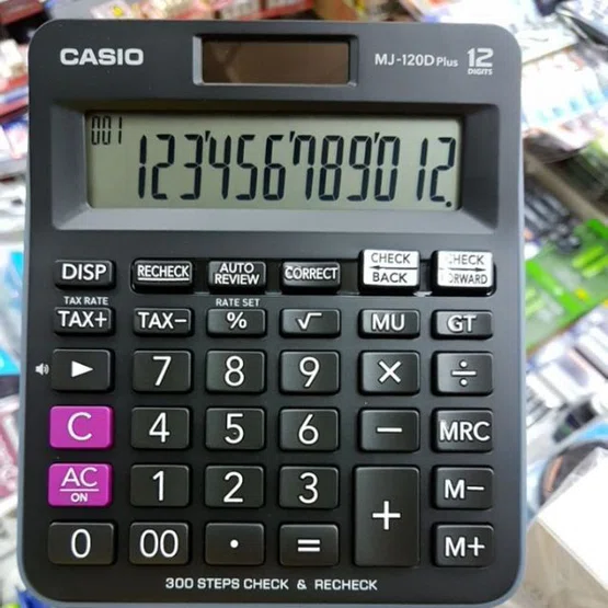Casio MJ-120D PLUS เครื่องคิดเลขตั้งโต๊ะ 12หลัก ของใหม่ ของแท้รับประกัน2ปีจากCMG