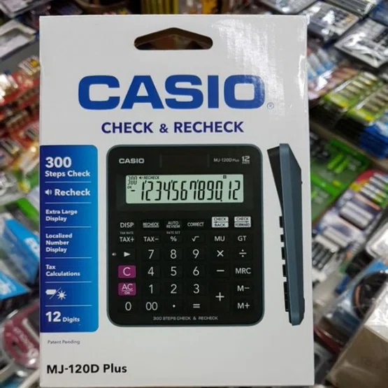 Casio MJ-120D PLUS เครื่องคิดเลขตั้งโต๊ะ 12หลัก ของใหม่ ของแท้รับประกัน2ปีจากCMG