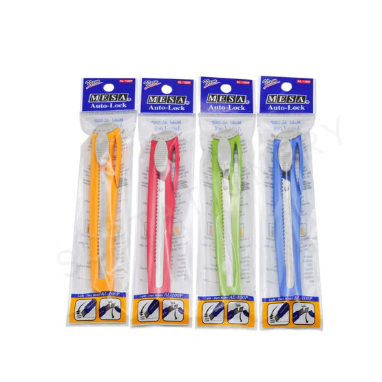 มีดคัตเตอร์พลาสติก มีซ่า AL-100P  Mesa Auto Lock plastic cutter  1 ชิ้น