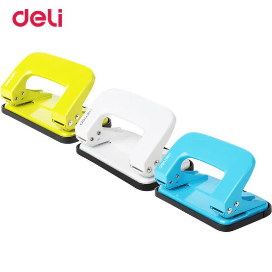 Deli 0136 2-Hole Punch เครื่องเจาะรูกระดาษ 10 แผ่น  1 ชิ้น