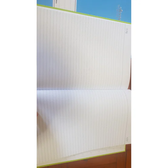 สมุดบัญชีแบบมีเลขหน้าปกแข็ง 5/100 ปกสีล้วน  SILVER PINS  DP510   21x32cm  70gsm  100แผ่น/เล่ม