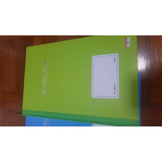 สมุดบัญชีแบบมีเลขหน้าปกแข็ง 5/100 ปกสีล้วน  SILVER PINS  DP510   21x32cm  70gsm  100แผ่น/เล่ม