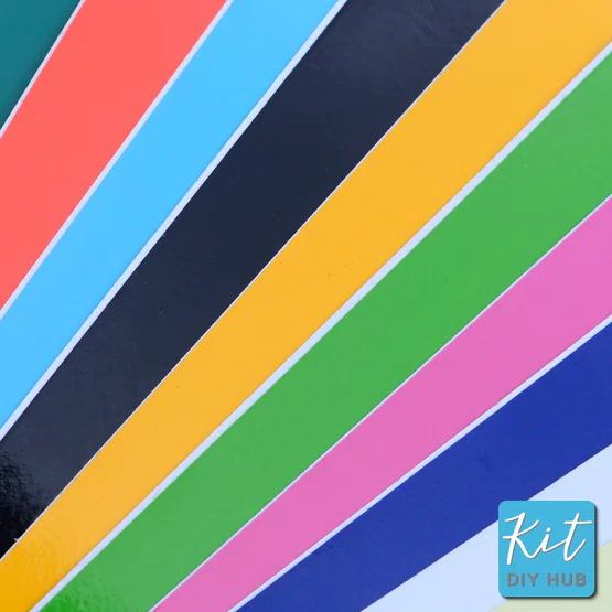 สติ๊กเกอร์ PVC แผ่นใหญ่ สีธรรมดา แพ็คละ5แผ่น Color PVC Sticker 5 sheets/ pack