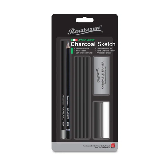 ชุดเซ็ทชาร์โคล Renaissance Charcoal Sketch x6อุปกรณ์ #411