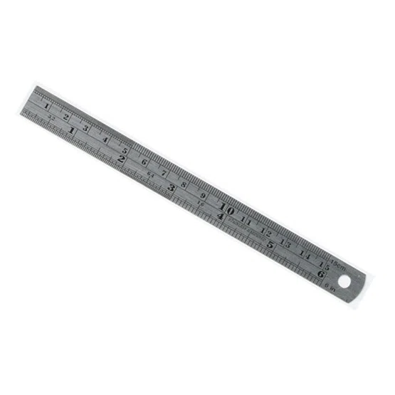 ไม้บรรทัดฟุตเหล็ก 6 นิ้ว sck   Metal ruler 6 inches  จำนวน 1 อัน