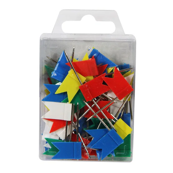หมุดปักเอนกประสงค์ สีทึบ (Flag Pin) BENNON No.6353