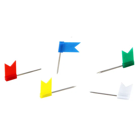 หมุดปักเอนกประสงค์ สีทึบ (Flag Pin) BENNON No.6353