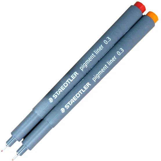 ชุดปากกาหมึกซึม ตัดเส้นหัวเข็ม เซ็ต 6 สี Staedtler Pigment liner 0.3