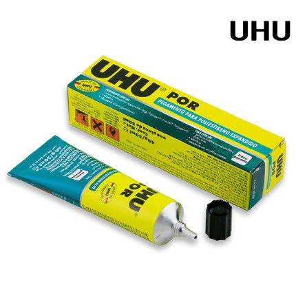 UHU POR  กาวติดโฟม ไม้ หนัง ยาง แก้ว กระเบื้อง เหล็ก พีวีซี และพลาสติกต่างๆ