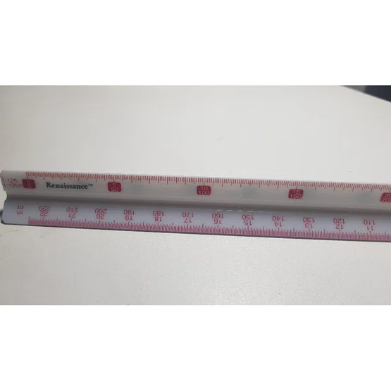 Renaissance triangular scale ruler ไม้สเกลสามเหลี่ยม มาตราส่วน 1:10-1:250   1 ชิ้น