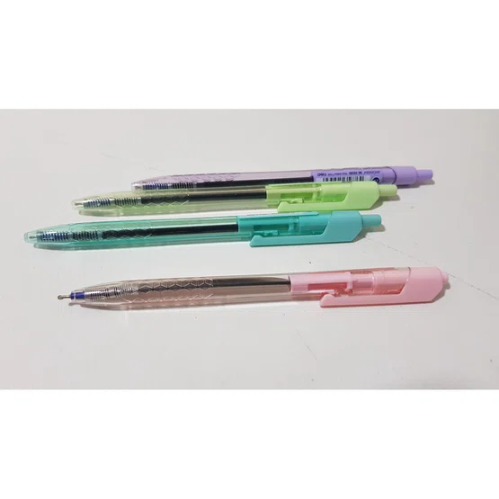 ปากกาลูกลื่น หมึกน้ำเงิน เส้น 0.7mm Deli รุ่น Arrow Q03236 Ball point pen