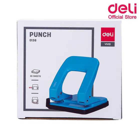 Deli 0138 2-Hole Punch เครื่องเจาะกระดาษ 35 แผ่น