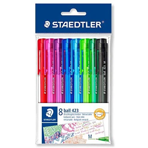 ปากกาลูกลื่น Staedtler 8 ball 423 ชุด8สี   1 ชุด
