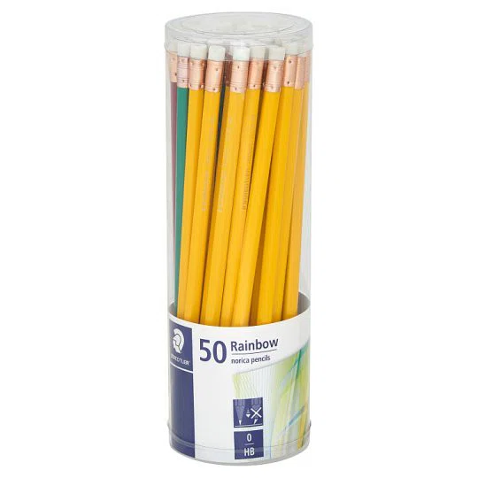 ดินสอไม้ Staedtler HB Norica Rainbow คละสี (50แท่ง/1กล่อง)