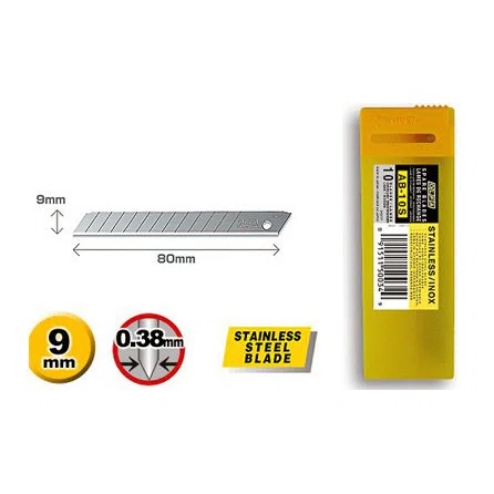 ใบมีดคัตเตอร์ โอฟ่า AB-10S  จำนวน 1 หลอด