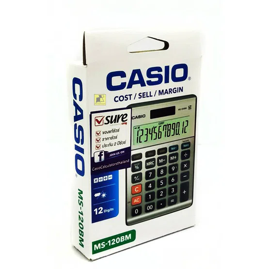 เครื่องคิดเลข คาสิโอ Casio MS -120BM (รับประกัน 2 ปี) ของแท้