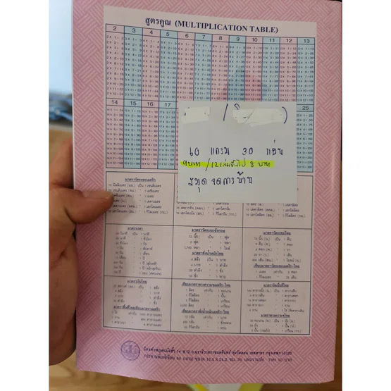 สมุดจดการบ้าน ปกอ่อน  เม้งฮั้ว  60 แกรม 30 แผ่น  1 เล่ม คละปก