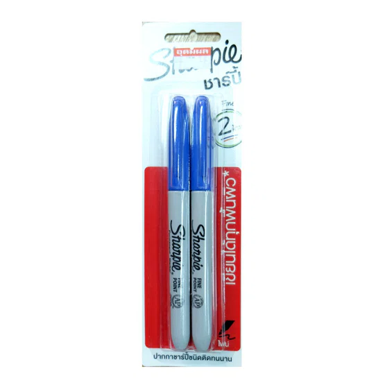 ปากกามาร์กเกอร์ ชาร์ปี้ Sharpie fine  แพ็ค 2ด้าม สีน้ำเงิน