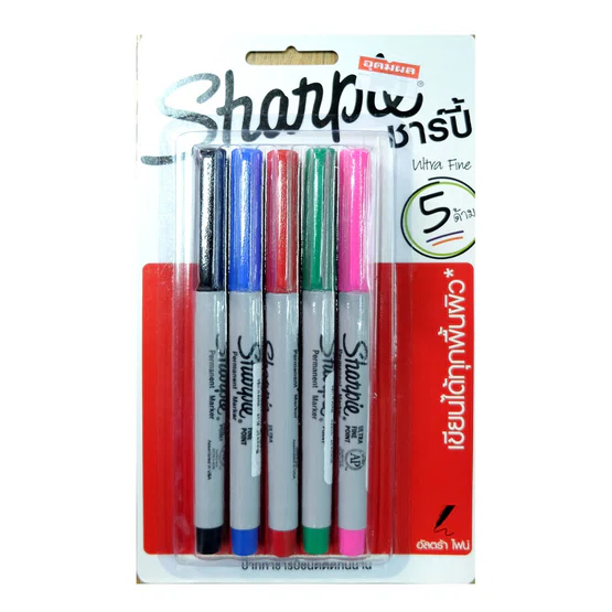 ปากกามาร์กเกอร์ ชาร์ปี้ Sharpie ultra fine  แพ็ค 5ด้าม
