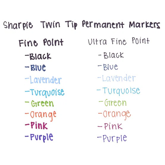 ปากกามาร์กเกอร์ ชาร์ปี้ Sharpie fine  แพ็ค 24ด้าม color burst