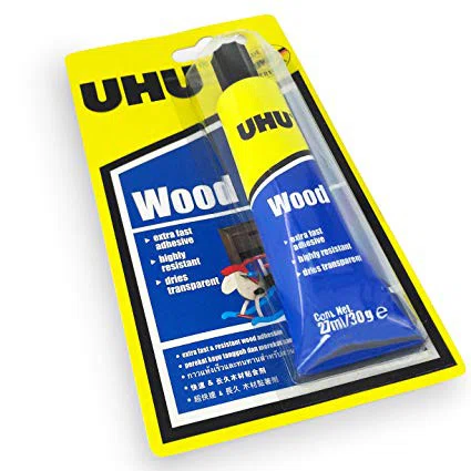 UHU Wood Extra Fast 30 g กาวแห้งเร็วและทนทานเหมาะกับงานไม้ทุกประเภท นำเข้าจากเยอรมัน